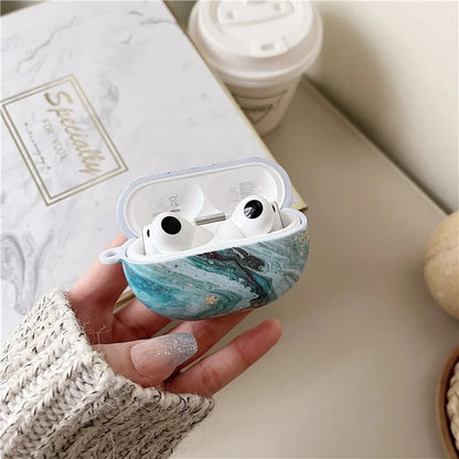 For Huawei FreeBuds Pro3 Marble Pattern PC Case Bluetooth Earphone Protective Cover