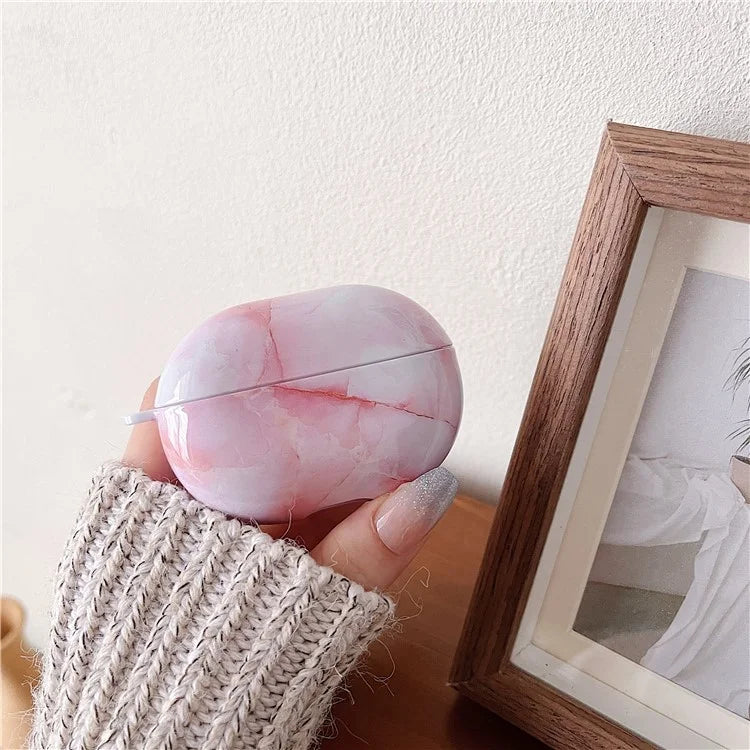 For Huawei FreeBuds Pro3 Marble Pattern PC Case Bluetooth Earphone Protective Cover Pink