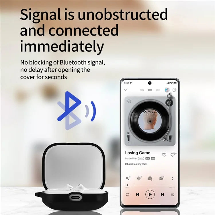 Anti-Scratch Sleeve for Xiaomi Redmi Buds 5 Bluetooth Earphone Cover Charging Bin Silicone Case with Buckle