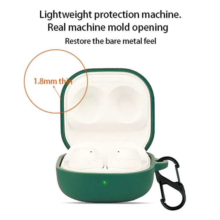 For Samsung Galaxy Buds FE Bluetooth Earphone Cover Anti-Scratch Sleeve Charging Bin Silicone Case with Buckle