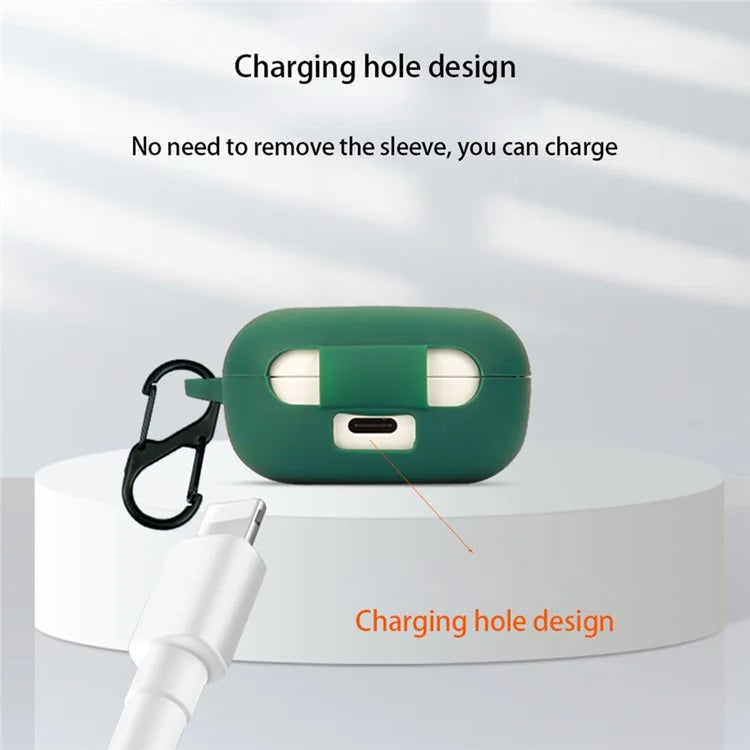For Samsung Galaxy Buds FE Bluetooth Earphone Cover Anti-Scratch Sleeve Charging Bin Silicone Case with Buckle