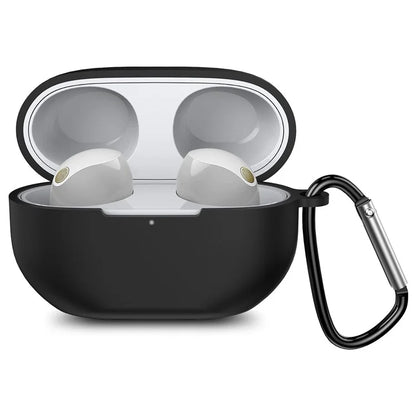 For Sony WF-1000XM5 Silicone Case Earphone Cover Bluetooth Headset Sleeve with Buckle