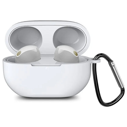 For Sony WF-1000XM5 Silicone Case Earphone Cover Bluetooth Headset Sleeve with Buckle