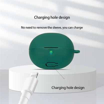 For SoundPEATS Clear Earphone Cover Bluetooth Headset Sleeve Charging Bin Silicone Case with Buckle