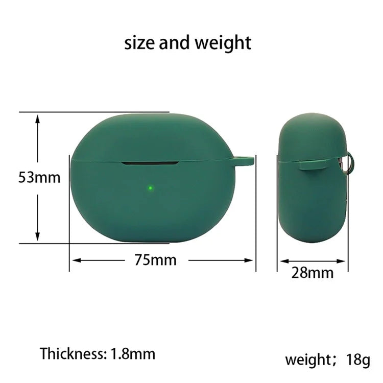 For SoundPEATS Air 4 Pro Silicone Case Cover Bluetooth Headset Sleeve with Buckle