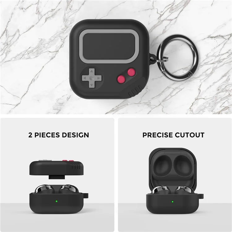 AHASTYLE PT-JY10 For Samsung Buds Live / Buds Pro / Buds 2 Silicone Case Game Controller Design 2-Piece Shockproof Cover