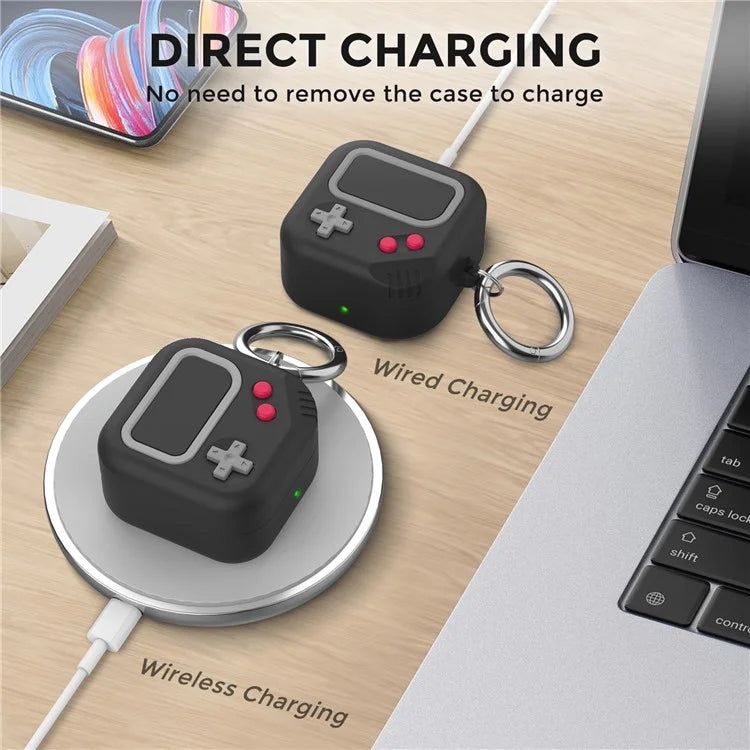 AHASTYLE PT-JY10 For Samsung Buds Live / Buds Pro / Buds 2 Silicone Case Game Controller Design 2-Piece Shockproof Cover