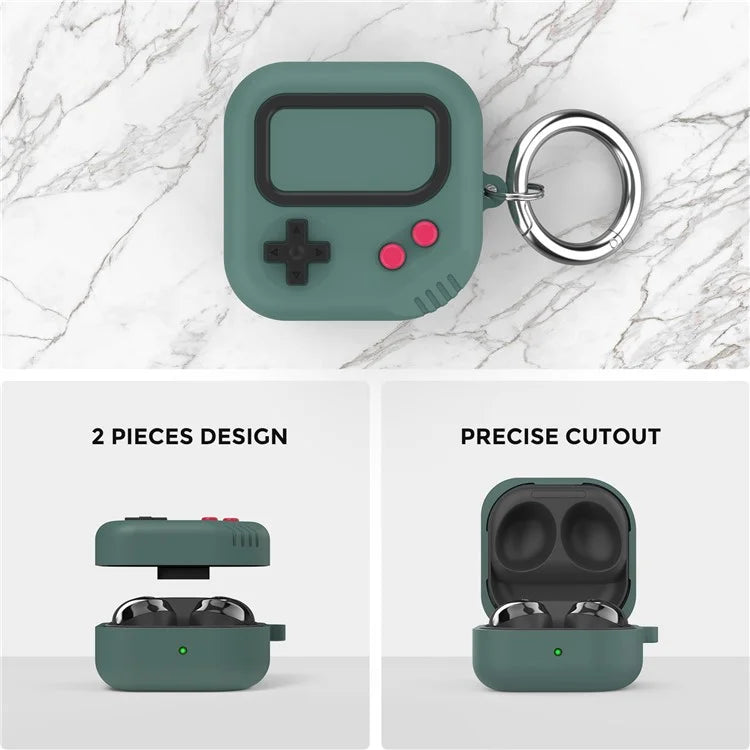 AHASTYLE PT-JY10 For Samsung Buds Live / Buds Pro / Buds 2 Silicone Case Game Controller Design 2-Piece Shockproof Cover