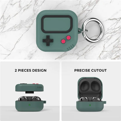 AHASTYLE PT-JY10 For Samsung Buds Live / Buds Pro / Buds 2 Silicone Case Game Controller Design 2-Piece Shockproof Cover