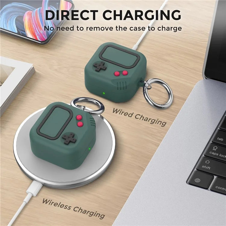 AHASTYLE PT-JY10 For Samsung Buds Live / Buds Pro / Buds 2 Silicone Case Game Controller Design 2-Piece Shockproof Cover