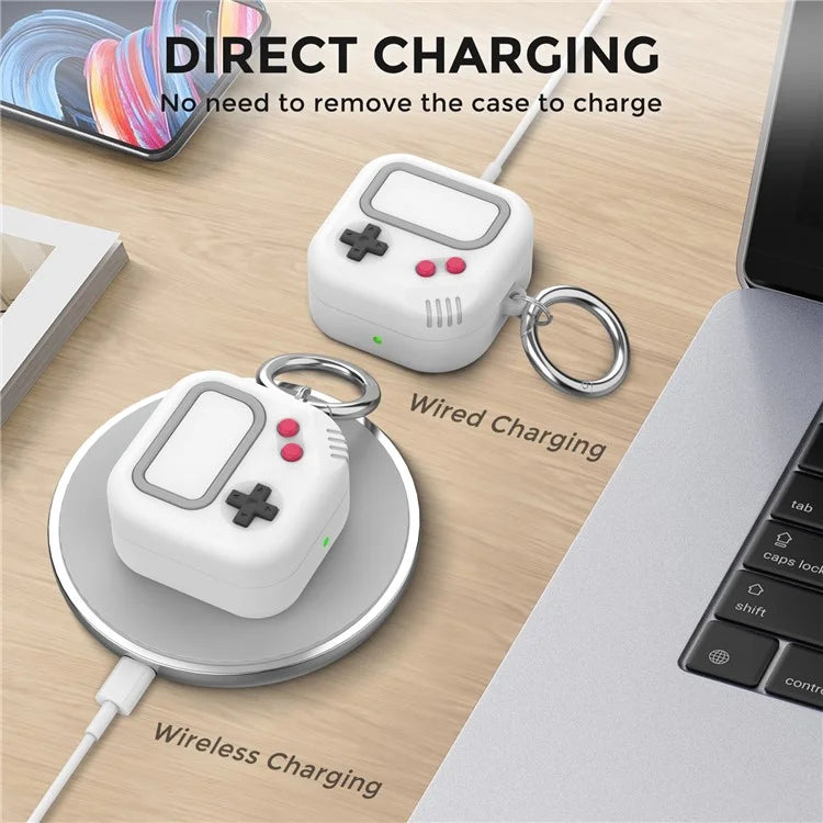 AHASTYLE PT-JY10 For Samsung Buds Live / Buds Pro / Buds 2 Silicone Case Game Controller Design 2-Piece Shockproof Cover