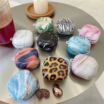 For Samsung Galaxy Buds FE / Buds2 Pro / Buds2 / Buds Live / Buds Pro Bluetooth Headphone Marble Pattern PC Protective Case