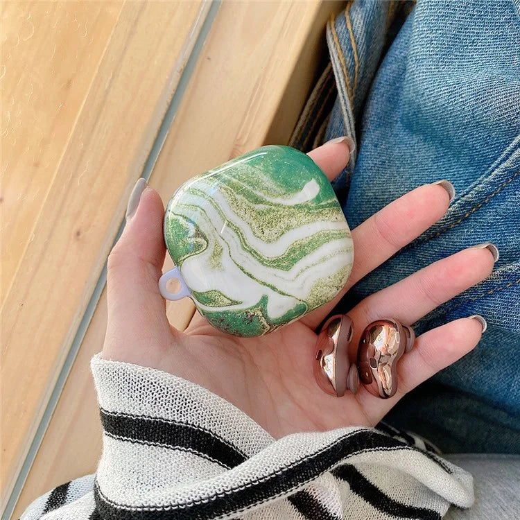 For Samsung Galaxy Buds FE / Buds2 Pro / Buds2 / Buds Live / Buds Pro Bluetooth Headphone Marble Pattern PC Protective Case