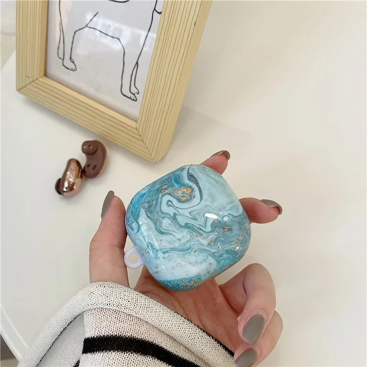 For Samsung Galaxy Buds FE / Buds2 Pro / Buds2 / Buds Live / Buds Pro Bluetooth Headphone Marble Pattern PC Protective Case