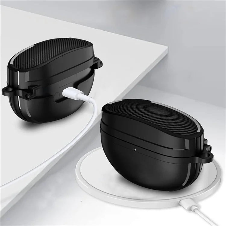 For Sony WF-1000XM5 Bluetooth Earphone TPU Cover Protective Case with Hanging Buckle