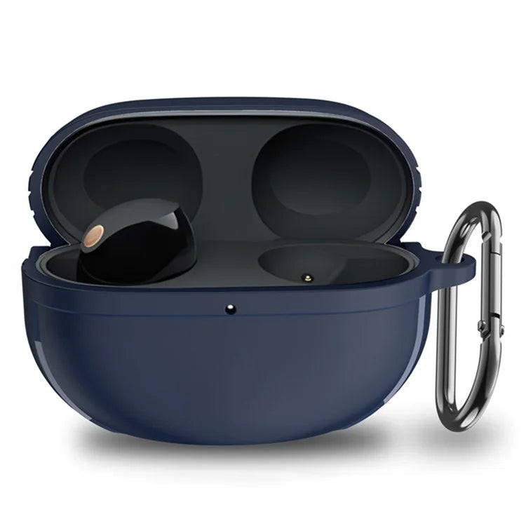 For Sony WF-1000XM5 Bluetooth Earphone TPU Cover Protective Case with Hanging Buckle