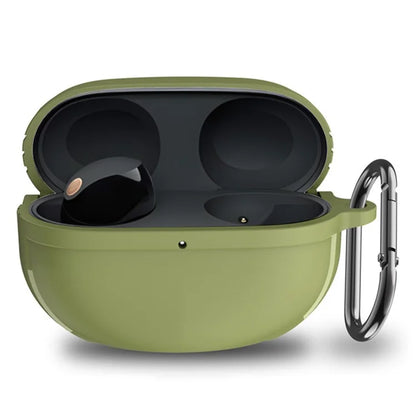 For Sony WF-1000XM5 Bluetooth Earphone TPU Cover Protective Case with Hanging Buckle