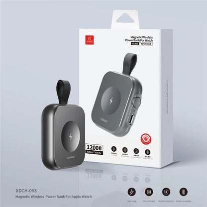 XUNDD XDCH-063 WP1 For Apple Watch 1200mAh Power Bank with Hanging Buckle Magnetic Wireless Charger