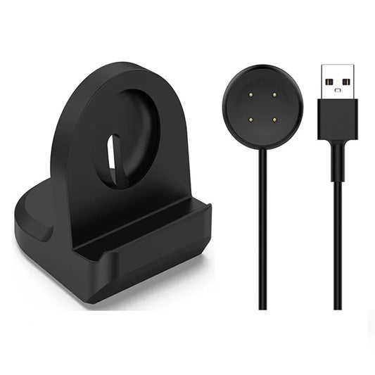 For Google Pixel Watch 2 Silicone Charger Holder with USB Charging Cable Anti-Slip Smart Watch Charger Stand