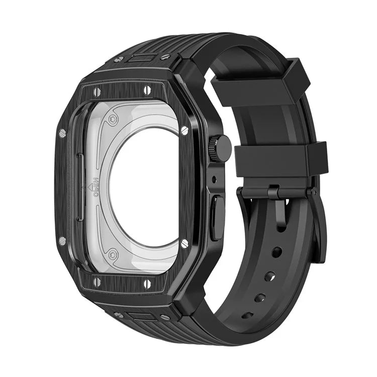 For Apple Watch Series 9 8 7 45mm / 6 5 4 SE SE (2022) SE (2023) 44mm Integral Watch Band with Case