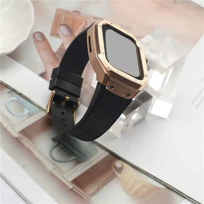 For Apple Watch Series 9 8 7 45mm / 6 5 4 SE SE (2022) SE (2023) 44mm Integral Watch Band with Case