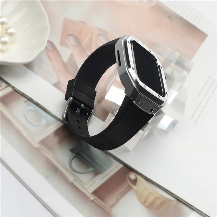 For Apple Watch Series 9 8 7 45mm / 6 5 4 SE SE (2022) SE (2023) 44mm Integral Watch Band with Case
