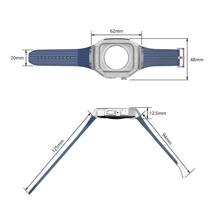 For Apple Watch Series 9 8 7 45mm / 6 5 4 SE SE (2022) SE (2023) 44mm Integral Watch Band with Case