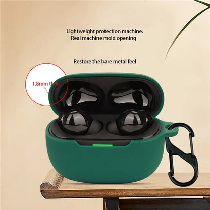 For Xiaomi Redmi Buds 5 Pro Silicone Case Bluetooth Headset Sleeve Earphone Cover with Buckle