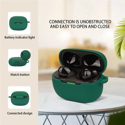 For Xiaomi Redmi Buds 5 Pro Silicone Case Bluetooth Headset Sleeve Earphone Cover with Buckle