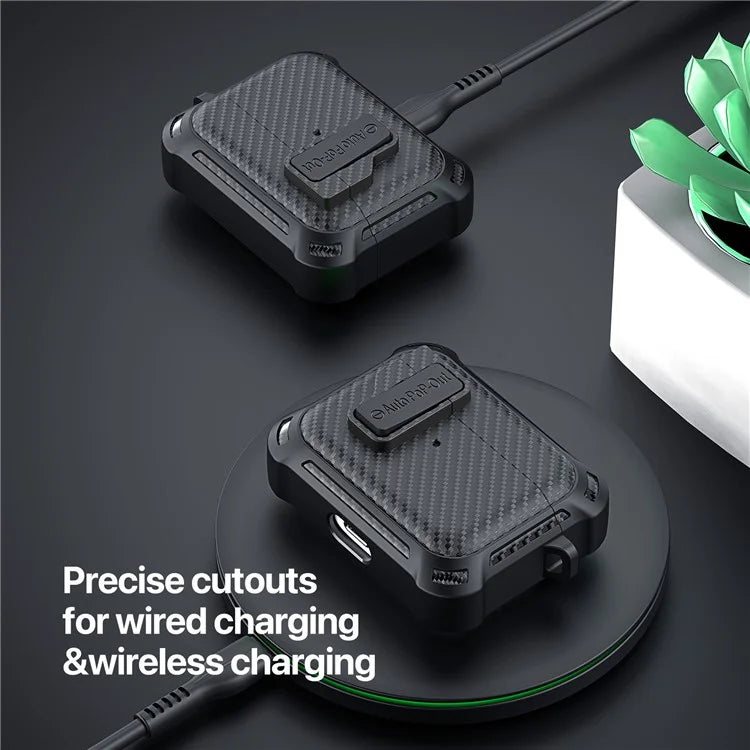 DUX DUCIS PECI Series for Apple AirPods with Charging Case (2016) / (2019) / AirPods with Wireless Charging Case (2019) Cover Woven Texture