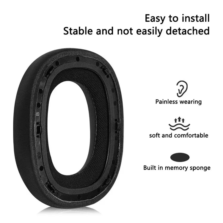 1 Pair Earpads for Bowers & Wilkins Px8 Protein Leather + Memory Foam Ear Cushions