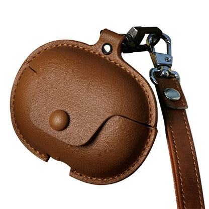 For Huawei FreeClip Wireless Charging Case Leather Cover Anti-drop Protector with Short Strap
