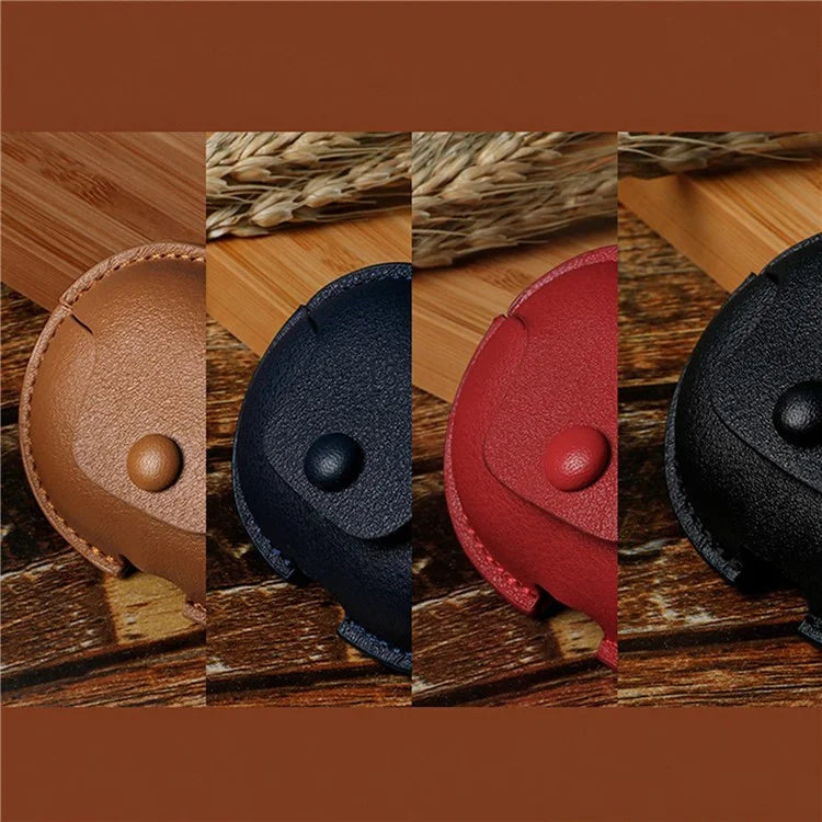 For Huawei FreeClip Wireless Charging Case Leather Cover Anti-drop Protector with Short Strap