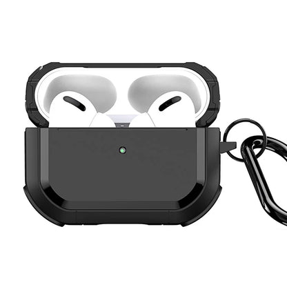 DUX DUCIS PECA Series for Apple AirPods Pro 2 Armor Cover Shock-Absorbing PC+TPU Earphone Case with Keychain