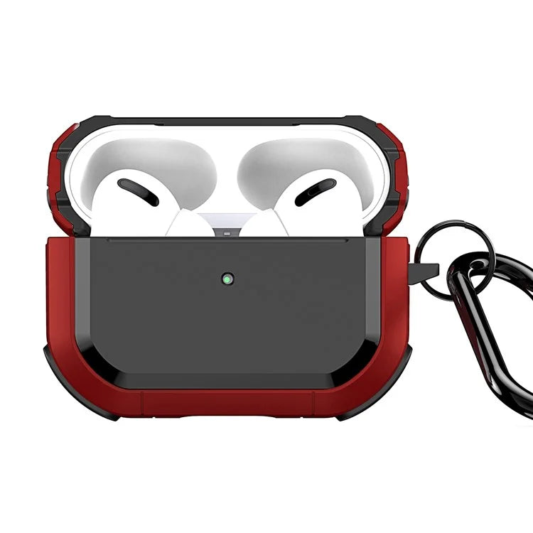 DUX DUCIS PECA Series for Apple AirPods Pro 2 Armor Cover Shock-Absorbing PC+TPU Earphone Case with Keychain