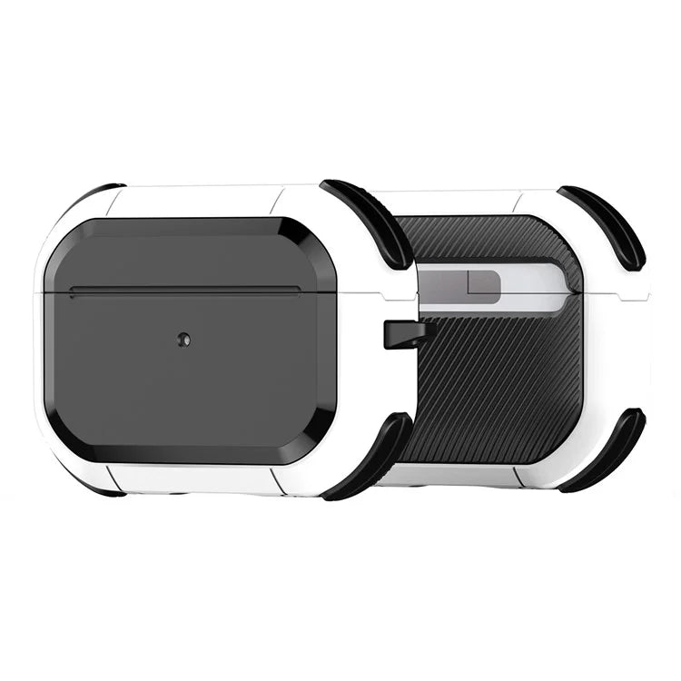 DUX DUCIS PECA Series for Apple AirPods Pro 2 Armor Cover Shock-Absorbing PC+TPU Earphone Case with Keychain