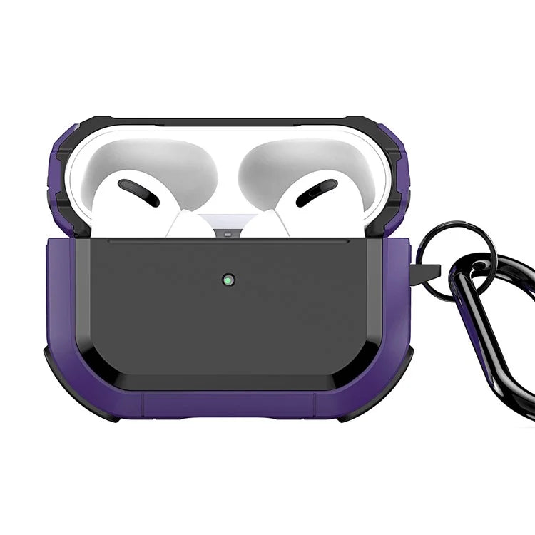 DUX DUCIS PECA Series for Apple AirPods Pro 2 Armor Cover Shock-Absorbing PC+TPU Earphone Case with Keychain