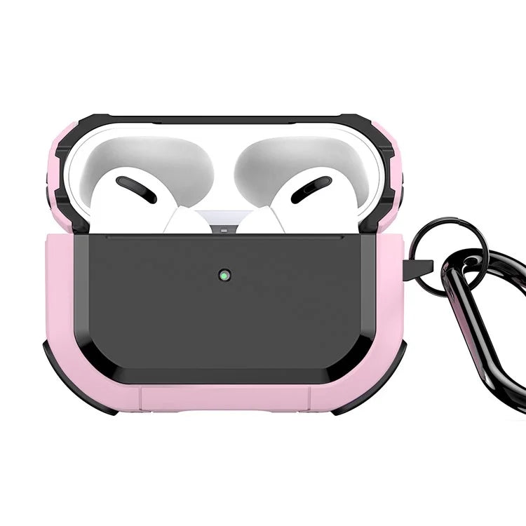 DUX DUCIS PECA Series for Apple AirPods Pro 2 Armor Cover Shock-Absorbing PC+TPU Earphone Case with Keychain