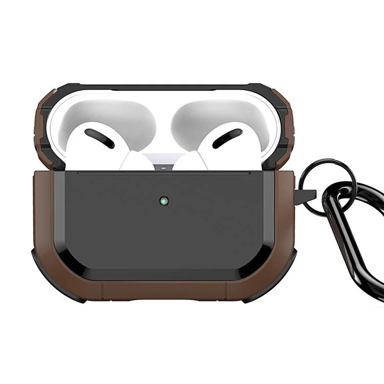 DUX DUCIS PECA Series for Apple AirPods Pro 2 Armor Cover Shock-Absorbing PC+TPU Earphone Case with Keychain