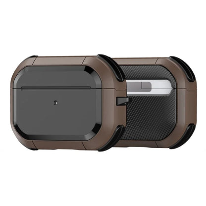 DUX DUCIS PECA Series for Apple AirPods Pro 2 Armor Cover Shock-Absorbing PC+TPU Earphone Case with Keychain