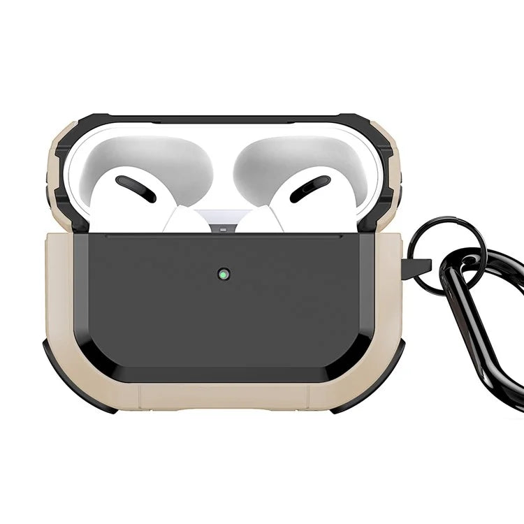 DUX DUCIS PECA Series for Apple AirPods Pro 2 Armor Cover Shock-Absorbing PC+TPU Earphone Case with Keychain