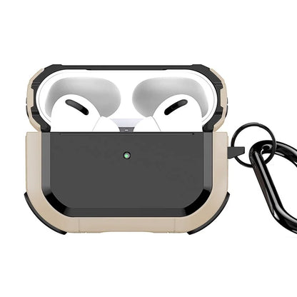 DUX DUCIS PECA Series for Apple AirPods Pro 2 Armor Cover Shock-Absorbing PC+TPU Earphone Case with Keychain