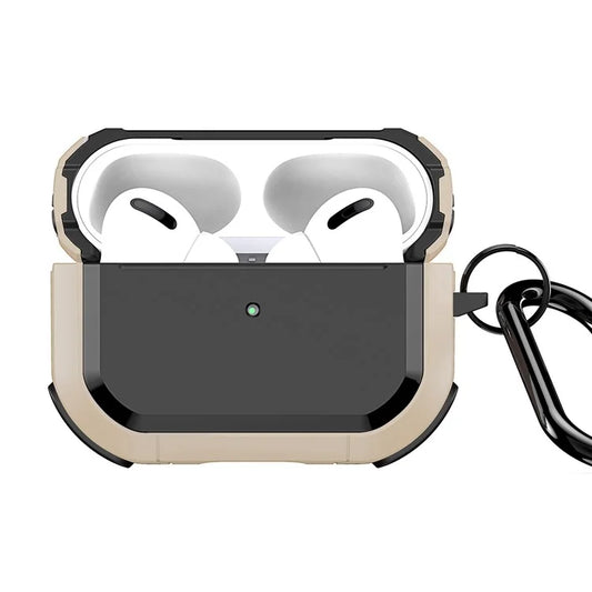 DUX DUCIS PECA Series for Apple AirPods Pro 2 Armor Cover Shock-Absorbing PC+TPU Earphone Case with Keychain