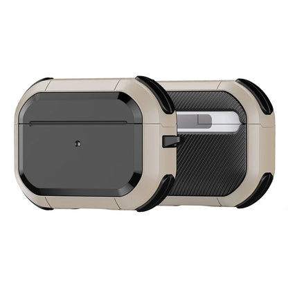 DUX DUCIS PECA Series for Apple AirPods Pro 2 Armor Cover Shock-Absorbing PC+TPU Earphone Case with Keychain