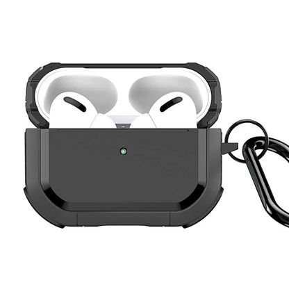 DUX DUCIS PECA Series for Apple AirPods Pro 2 Armor Cover Shock-Absorbing PC+TPU Earphone Case with Keychain