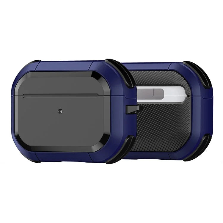 DUX DUCIS PECA Series for Apple AirPods Pro 2 Armor Cover Shock-Absorbing PC+TPU Earphone Case with Keychain