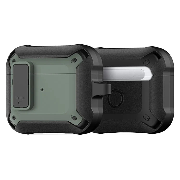 DUX DUCIS PECO Series for Apple AirPods 3 Earbuds Case Full Drop Protection Cover with Keychain+Green