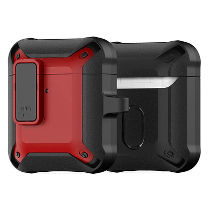 DUX DUCIS PECO Series for Apple AirPods with Charging Case (2016) / (2019) / AirPods with Wireless Charging Case (2019) Secure Lock Cover+Red