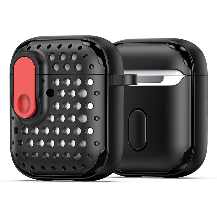 DUX DUCIS PECM Series for Apple AirPods with Charging Case (2016) / (2019) / AirPods with Wireless Charging Case (2019) Earbud Cover+Red