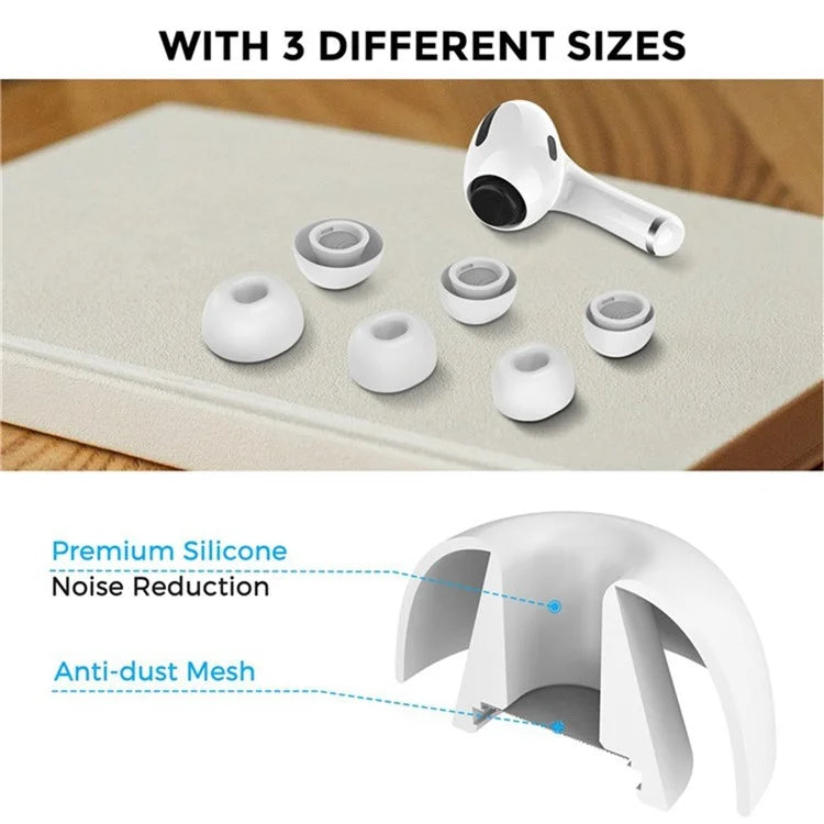 AHASTYLE WG86 2 Pairs Silicone Earphone Tips Replacement for Apple AirPods Pro 2, Size: S+L